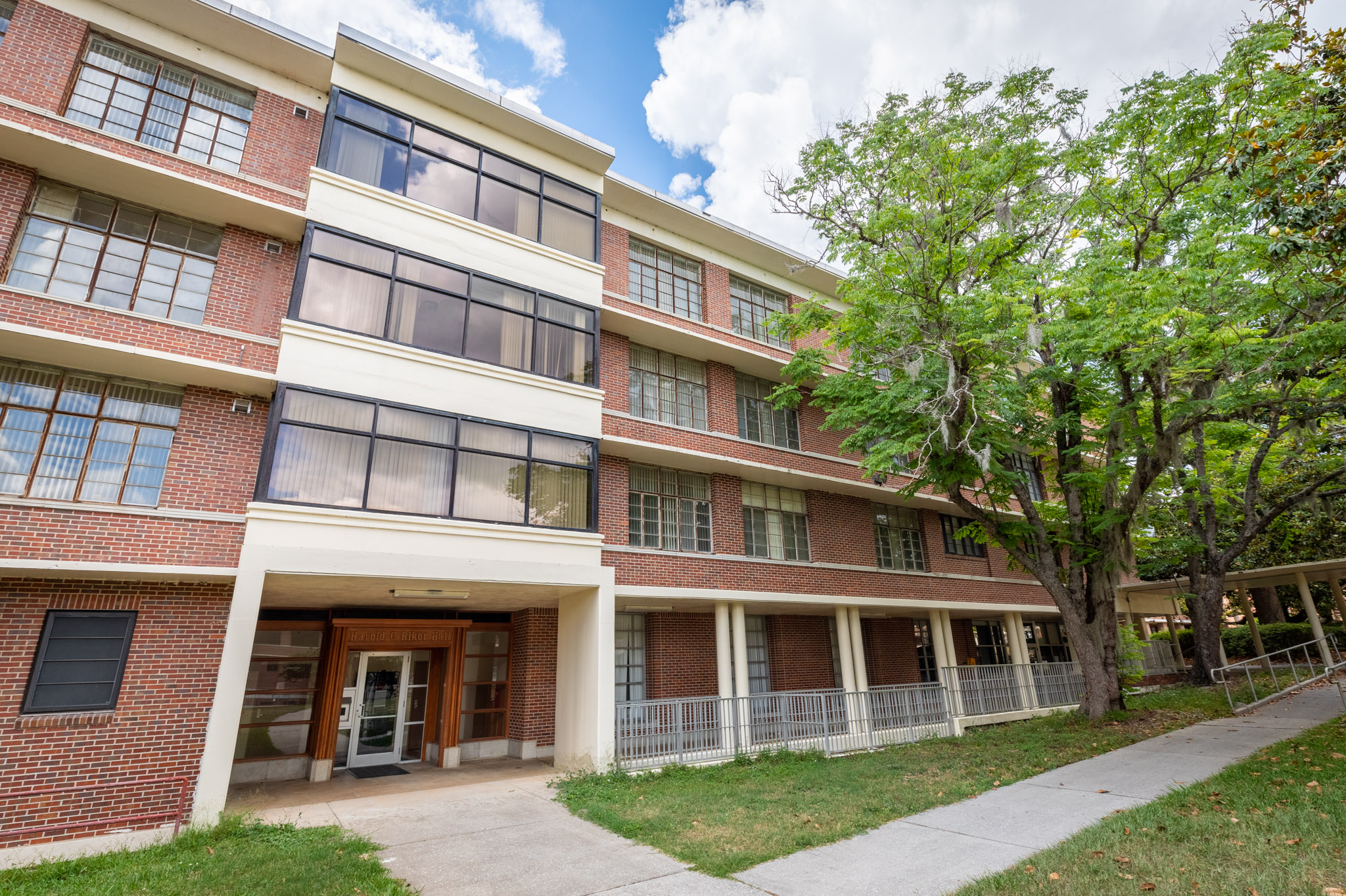 Exterior of Riker Hall