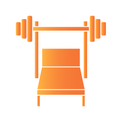 weightlifting room icon