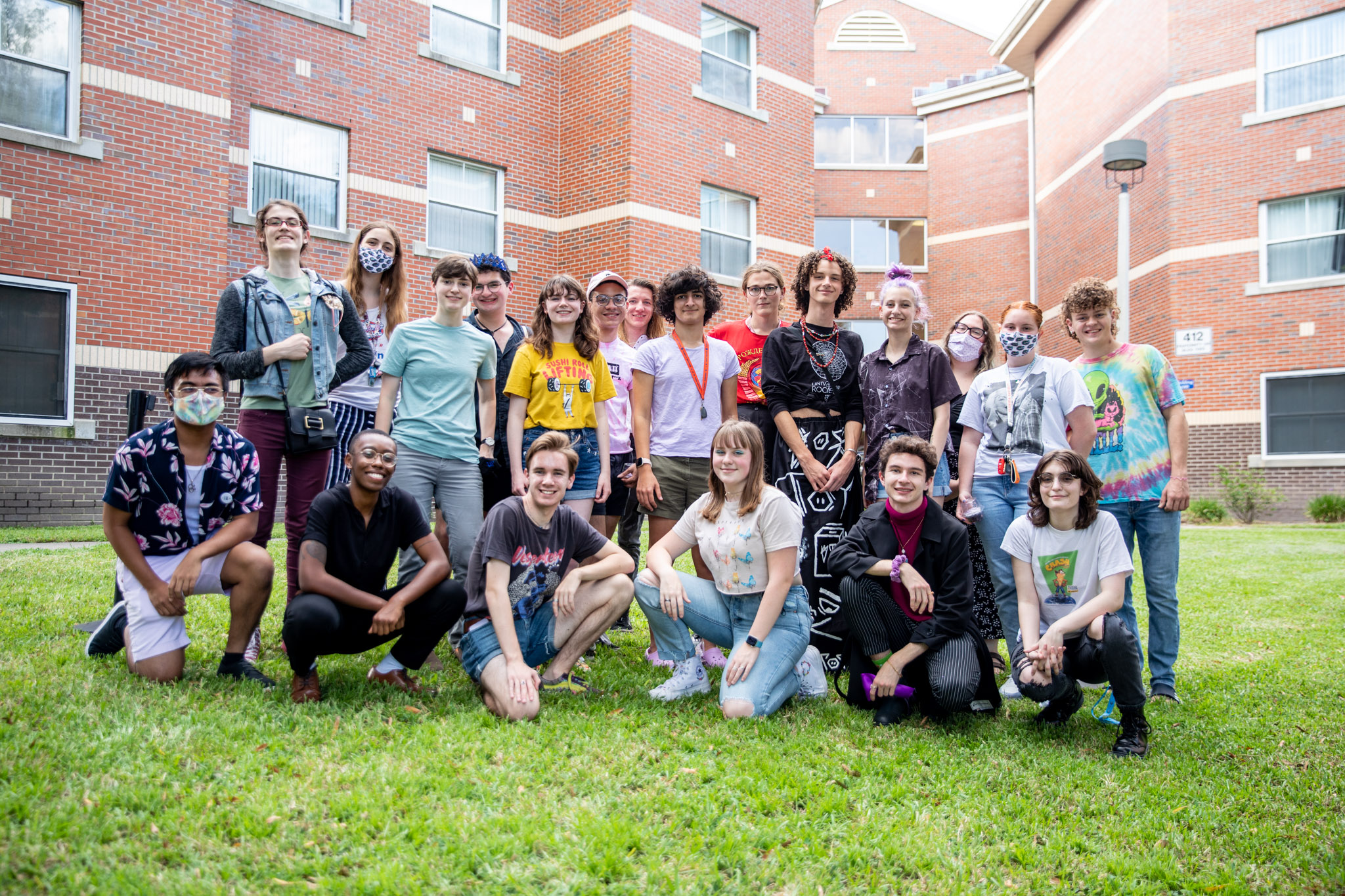 Lavender Living Learning Community Student pose for a photo.