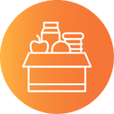 food in a box icon.