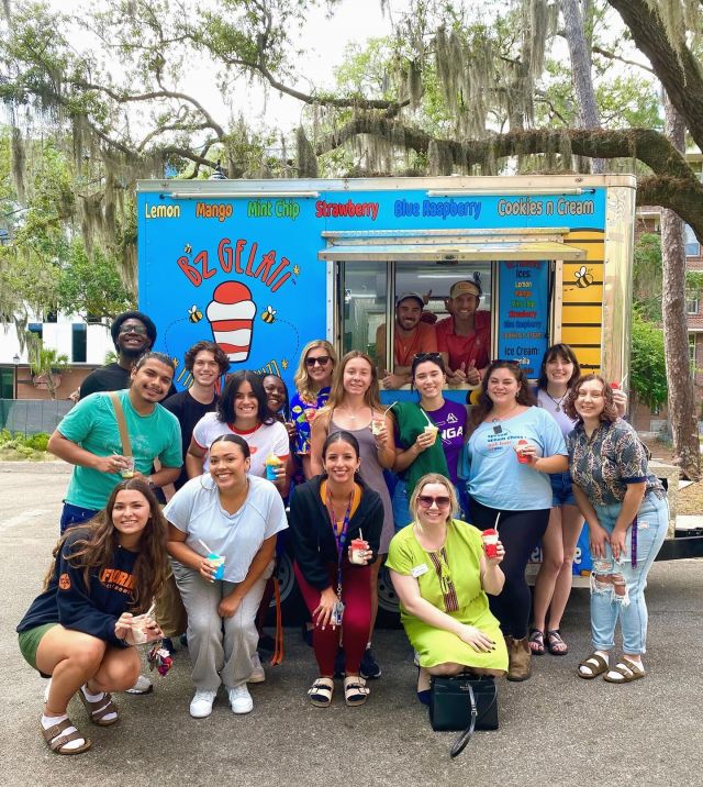 A lil sweet treat just hits different at the end of the semester!! 🍦🍭🍪 Shoutout to our incredible staff all over campus who make UF a sweeter place to be 🐊🧡💙